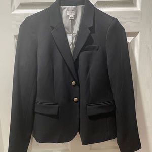J crew boyfriend womans blazer black wool size 8